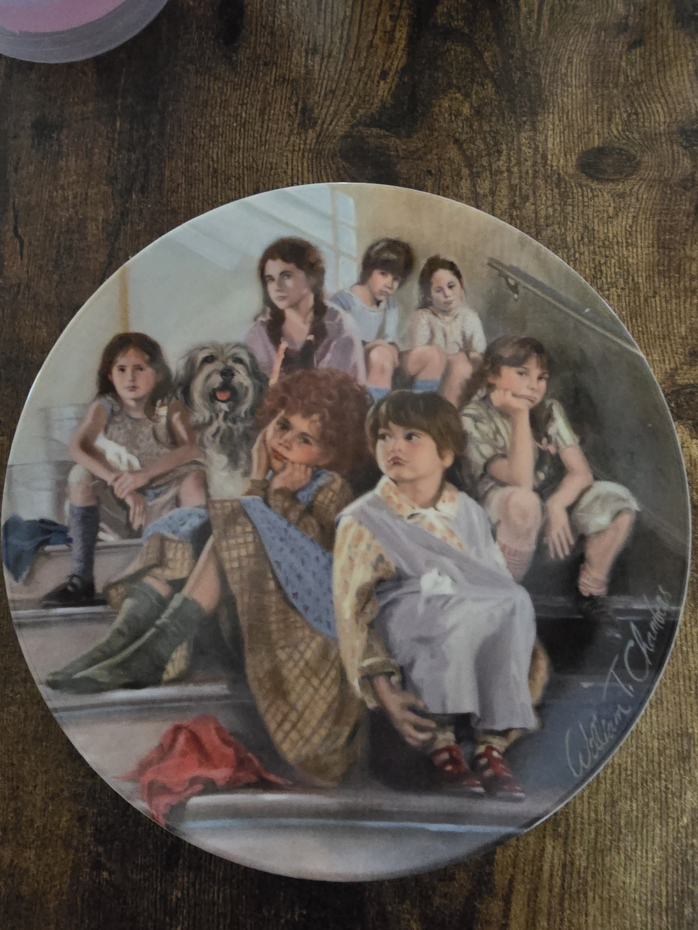 vintage 1984 Edwin M. Knowles "Annie and the Orphans" collector plate